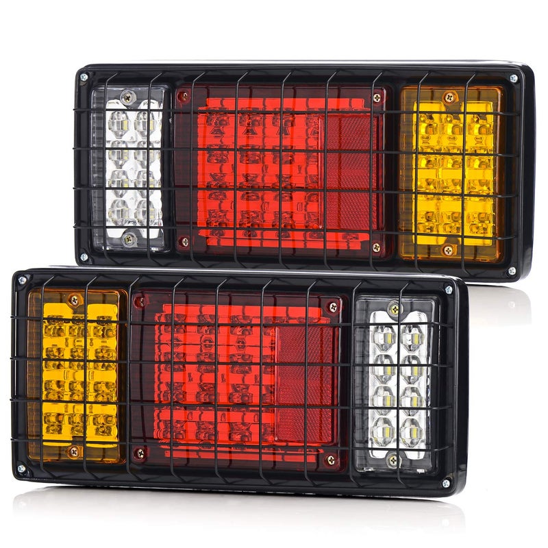 LINKITOM 40 LED Truck Tail Light Bar, Super Bright Turn Signal Brake Reverse Tail Light with Iron Net Protection for 10-30 Volt Truck Boat Snowmobile Trailer Pickup RV Camper UTV UTE Vans - Image 1